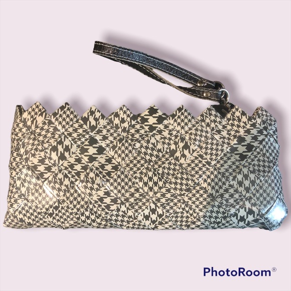 Buy 2 get 10% off Nahui Ollin Purse Clutch Wristlet Unique Hounds Tooth. - Picture 2 of 3
